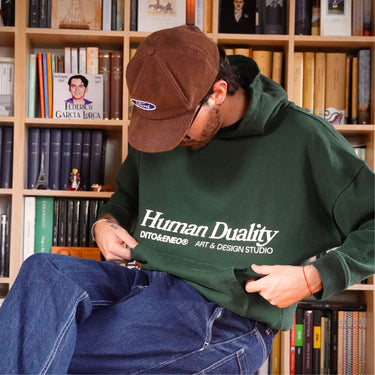 Green Hoodie "Human Duality"